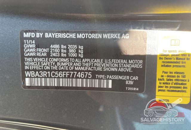 WBA3R1C56FF774675 2015 BMW 4 SERIES photo no. 10