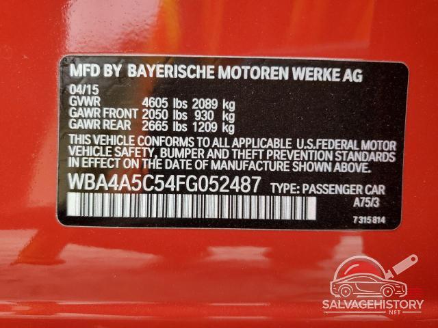 WBA4A5C54FG052487 2015 BMW 4 SERIES photo no. 12