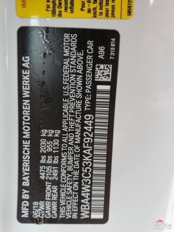 WBA4W3C53KAF92449 2019 BMW 4 SERIES photo no. 13