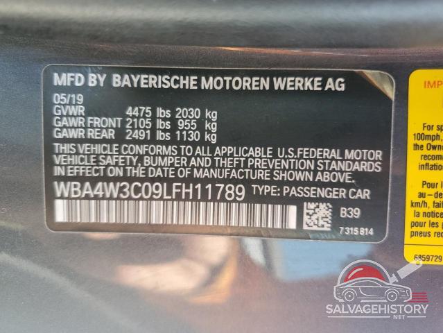 WBA4W3C09LFH11789 2020 BMW 4 SERIES photo no. 12