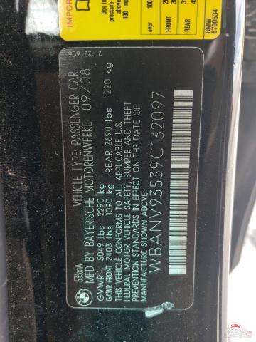 WBANV93539C132097 2009 BMW 5 SERIES photo no. 12