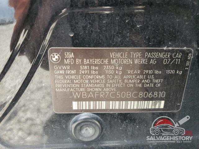 WBAFR7C50BC806810 2011 BMW 5 SERIES photo no. 12