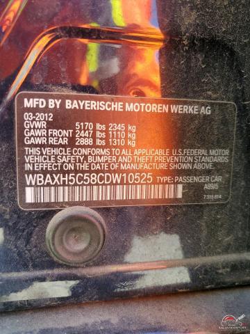 WBAXH5C58CDW10525 2012 BMW 5 SERIES photo no. 12