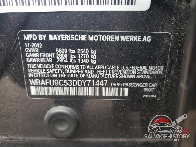 WBAFU9C53DDY71447 2013 BMW 5 SERIES photo no. 12