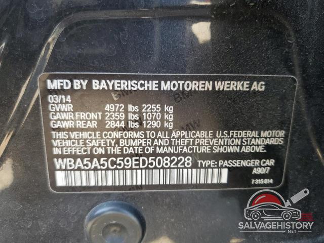 WBA5A5C59ED508228 2014 BMW 5 SERIES photo no. 12