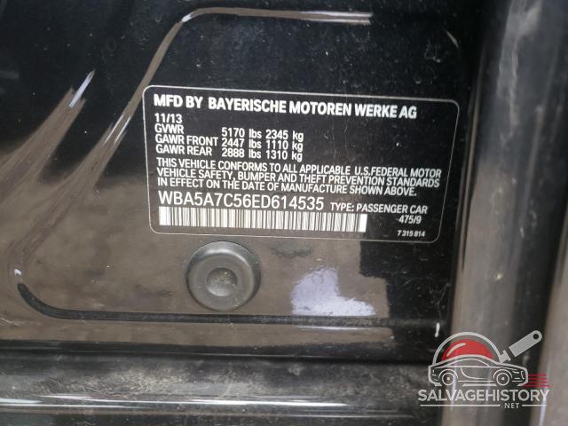 WBA5A7C56ED614535 2014 BMW 5 SERIES photo no. 12