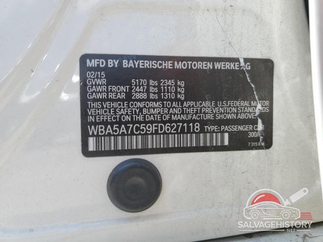 WBA5A7C59FD627118 2015 BMW 5 SERIES photo no. 12