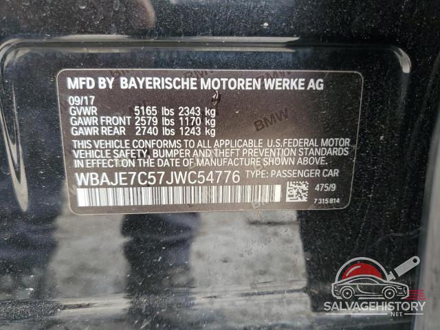 WBAJE7C57JWC54776 2018 BMW 5 SERIES photo no. 12