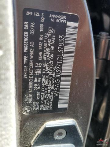 WBAGJ8327TDL37833 1996 BMW 7 SERIES photo no. 12