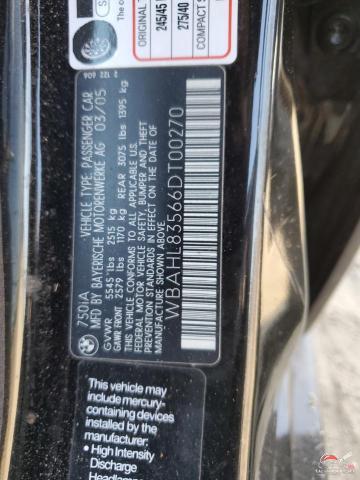 WBAHL83566DT00270 2006 BMW 7 SERIES photo no. 12
