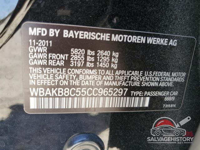 WBAKB8C55CC965297 2012 BMW 7 SERIES photo no. 12