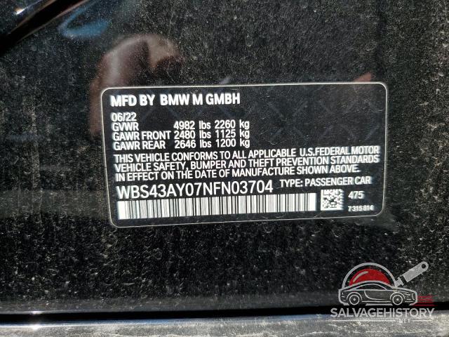 WBS43AY07NFN03704 2022 BMW M3 photo no. 12