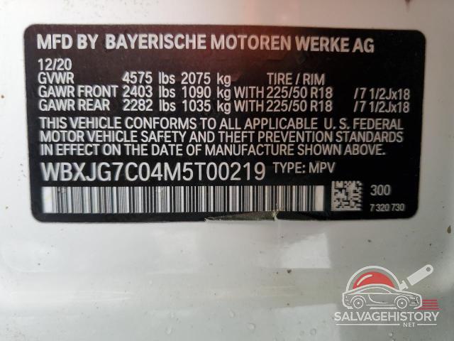 WBXJG7C04M5T00219 2021 BMW X1 photo no. 13