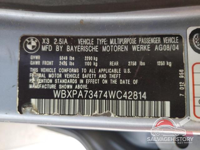 WBXPA73474WC42814 2004 BMW X3 photo no. 13