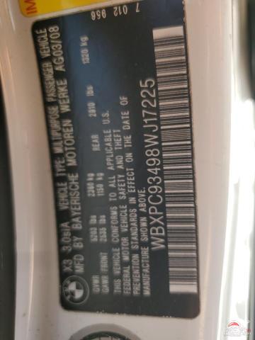 WBXPC93498WJ17225 2008 BMW X3 photo no. 13