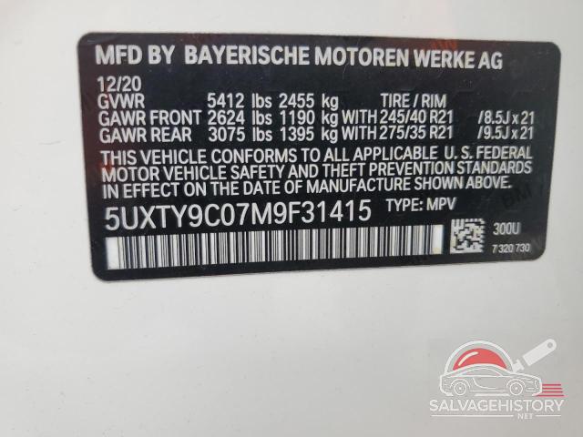 5UXTY9C07M9F31415 2021 BMW X3 photo no. 12