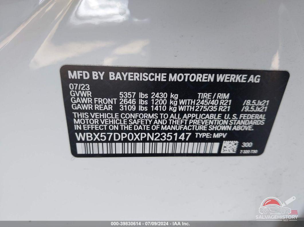 WBX57DP0XPN235147 2023 BMW X3 photo no. 9