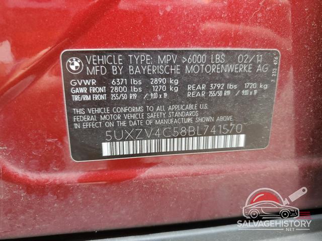 5UXZV4C58BL741570 2011 BMW X5 photo no. 13