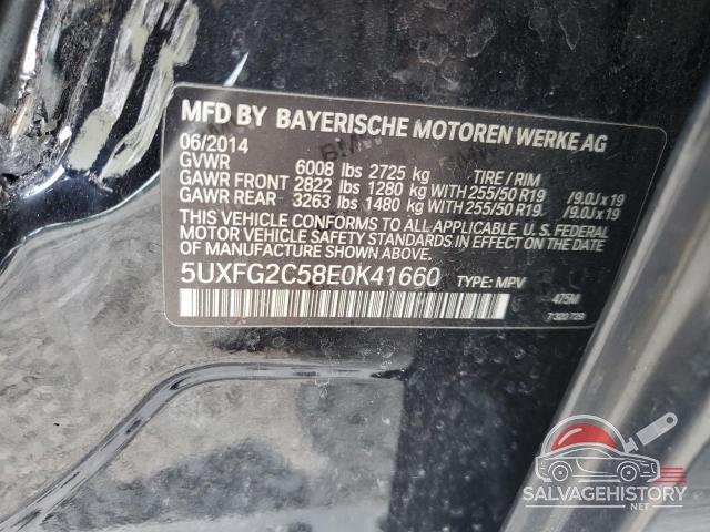 5UXFG2C58E0K41660 2014 BMW X6 photo no. 12