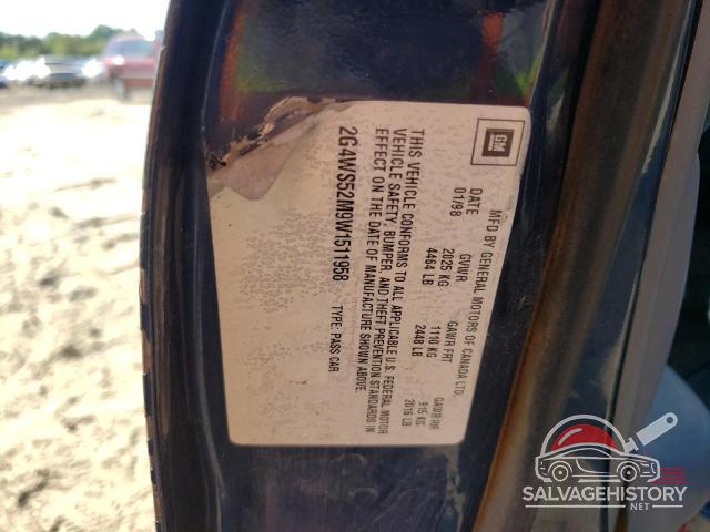 2G4WS52M9W1511958 1998 BUICK CENTURY photo no. 12