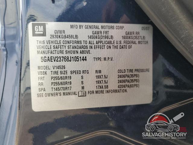 5GAEV23768J105144 2008 BUICK ENCLAVE photo no. 13