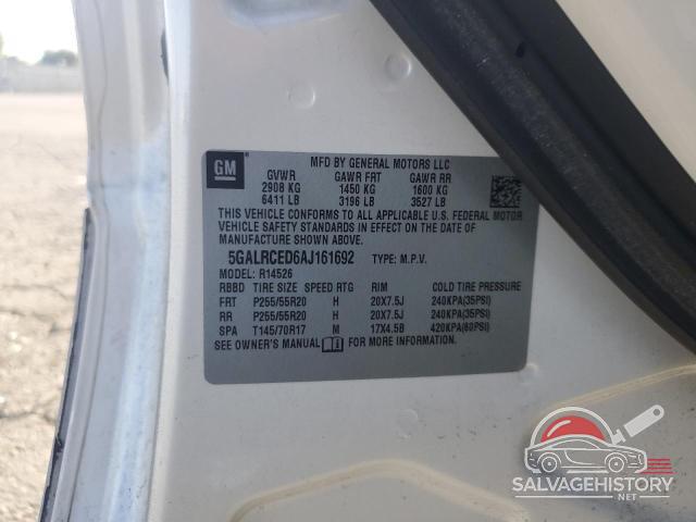 5GALRCED6AJ161692 2010 BUICK ENCLAVE photo no. 13