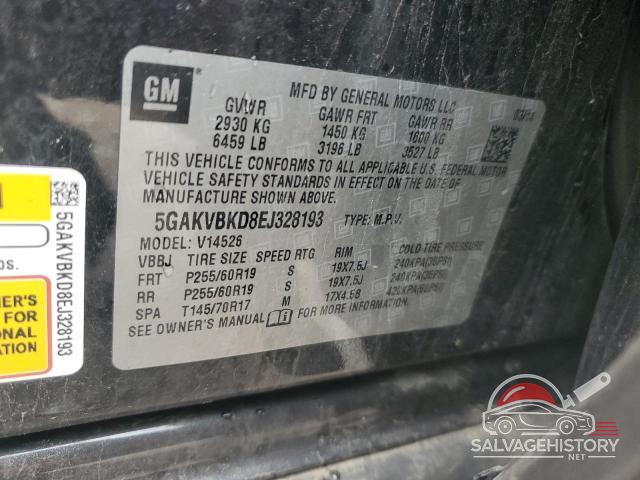 5GAKVBKD8EJ328193 2014 BUICK ENCLAVE photo no. 13