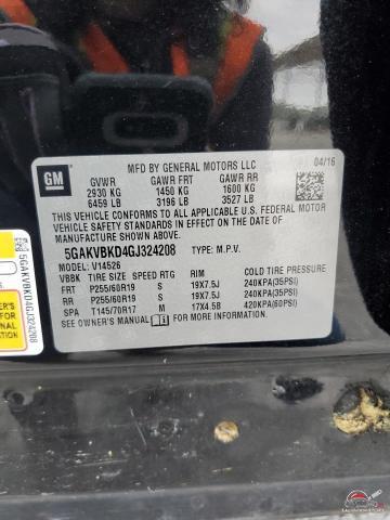 5GAKVBKD4GJ324208 2016 BUICK ENCLAVE photo no. 13