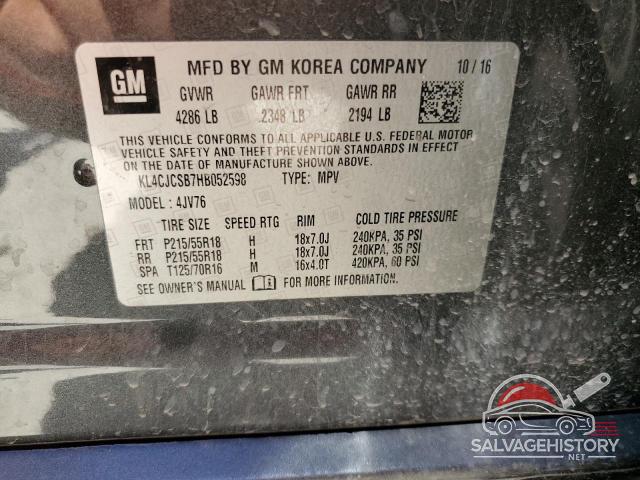 KL4CJCSB7HB052598 2017 BUICK ENCORE photo no. 13