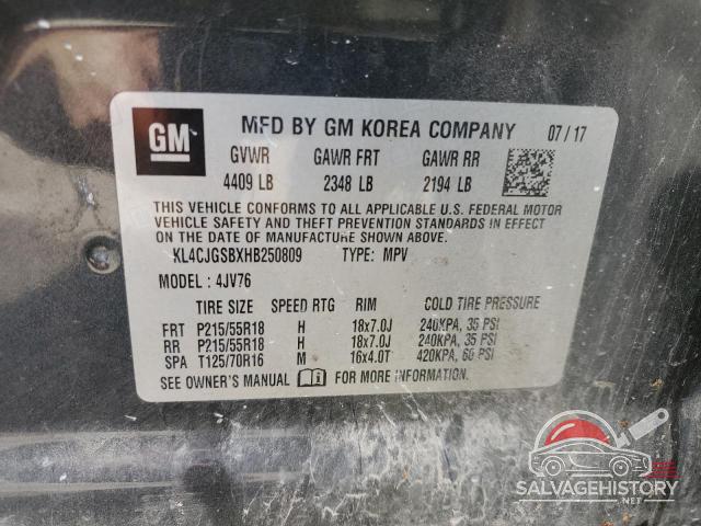 KL4CJGSBXHB250809 2017 BUICK ENCORE photo no. 13