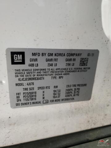 KL4CJESM0MB364074 2021 BUICK ENCORE photo no. 12
