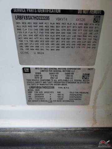 LRBFXBSA7HD222206 2017 BUICK ENVISION photo no. 12
