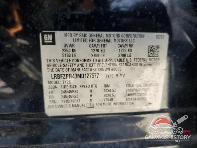 LRBFZPR43MD127577 2021 BUICK ENVISION photo no. 12