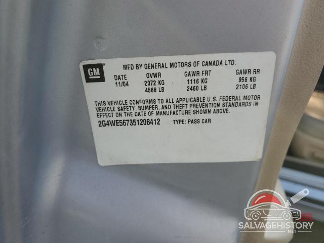 2G4WE567351208412 2005 BUICK LACROSSE photo no. 12