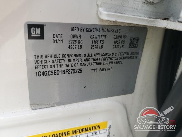 1G4GC5ED1BF275225 2011 BUICK LACROSSE photo no. 12