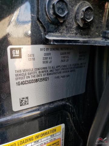 1G4GC5GD3BF258021 2011 BUICK LACROSSE photo no. 13