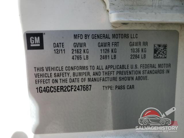 1G4GC5ER2CF247687 2012 BUICK LACROSSE photo no. 13