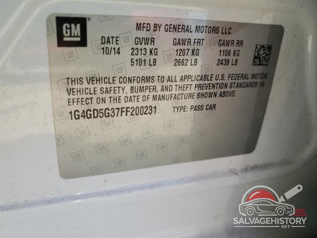 1G4GD5G37FF200231 2015 BUICK LACROSSE photo no. 12