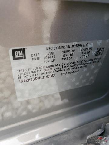 1G4ZP5SS4HU158663 2017 BUICK LACROSSE photo no. 12