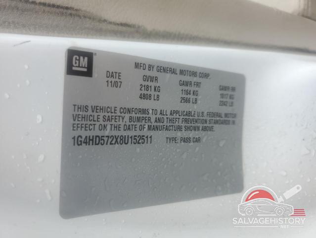 1G4HD572X8U152511 2008 BUICK LUCERNE photo no. 12