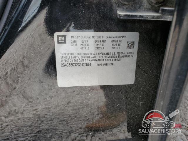 2G4GS5GX2G9170574 2016 BUICK REGAL photo no. 12