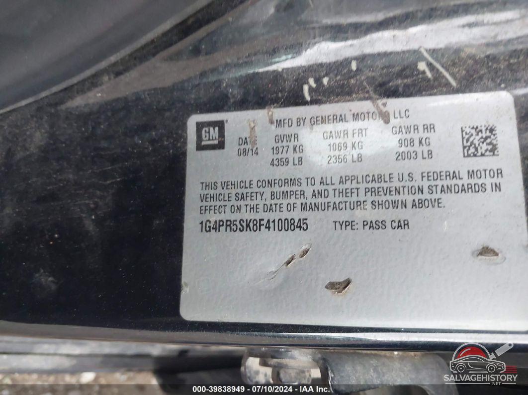 1G4PR5SK8F4100845 2015 BUICK VERANO photo no. 9