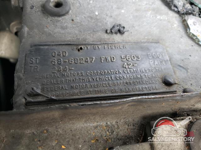 G8266035 1968 CADILLAC ALL OTHER photo no. 12