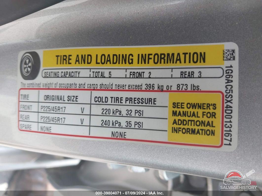 1G6AC5SX4D0131671 2013 CADILLAC ATS photo no. 9