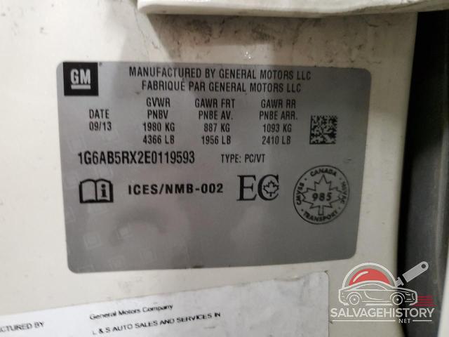 1G6AB5RX2E0119593 2014 CADILLAC ATS photo no. 13