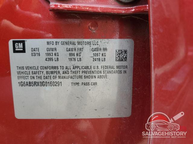 1G6AB5RX0G0160291 2016 CADILLAC ATS photo no. 12