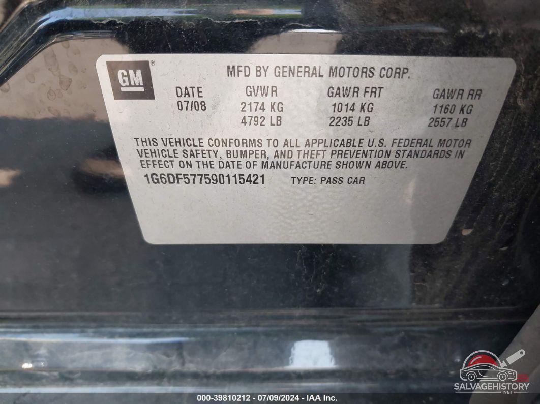 1G6DF577590115421 2009 CADILLAC CTS photo no. 9