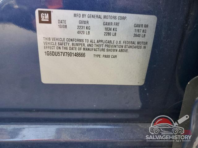 1G6DU57V790148666 2009 CADILLAC CTS photo no. 12