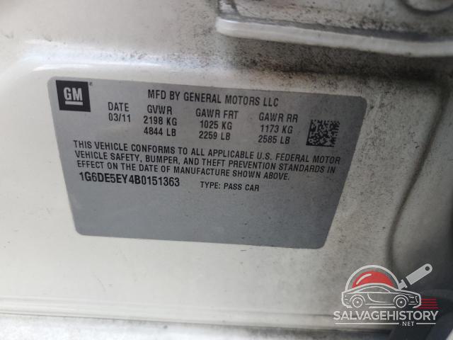 1G6DE5EY4B0151363 2011 CADILLAC CTS photo no. 12