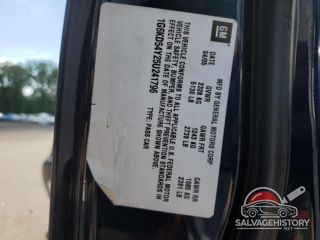 1G6KD54Y25U241796 2005 CADILLAC DEVILLE photo no. 12